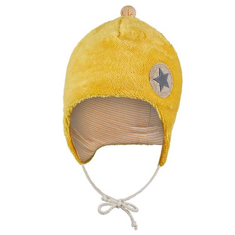 LITTLE ANGEL Čepice Mazlík Bambus Outlast® 1 - 36-38 cm šafrán Little Angel