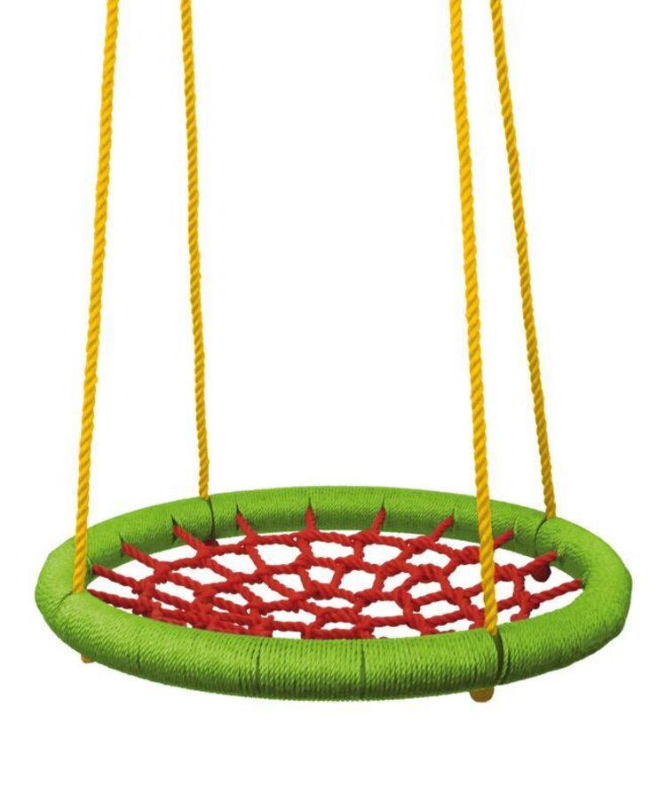 WOODY Kruh houpací zelenočervený průměr 83 cm Woody