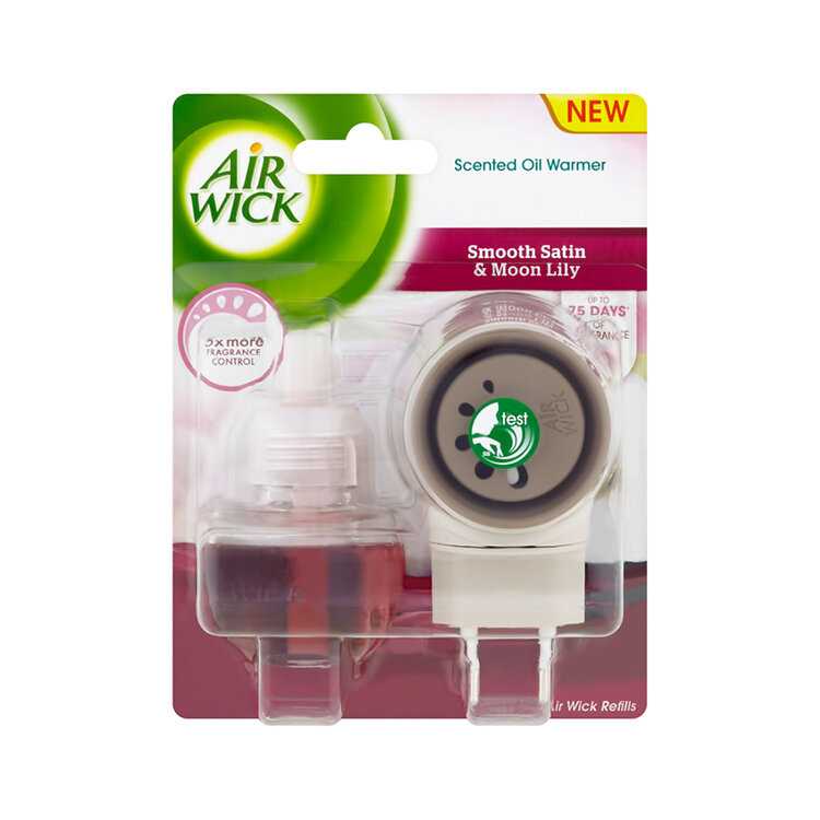 AIR WICK Elektrický osvěžovač vzduchu strojek a náplň - Jemný satén a měsíční lilie 19 ml Airwick