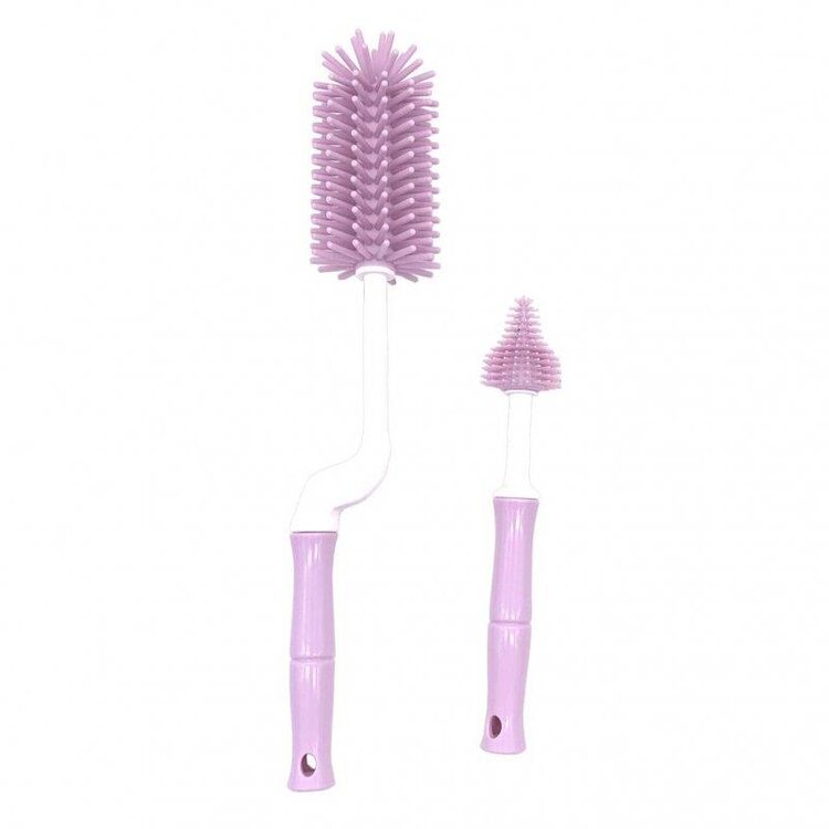 BO JUNGLE Kartáč na láhve B-Bottle Brush Set Pink Bo Jungle