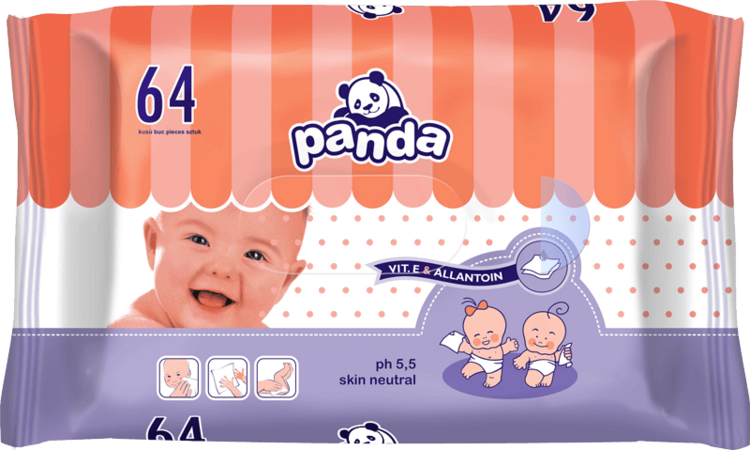9x BELLA PANDA Vlhčené ubrousky 64 ks Bella Panda