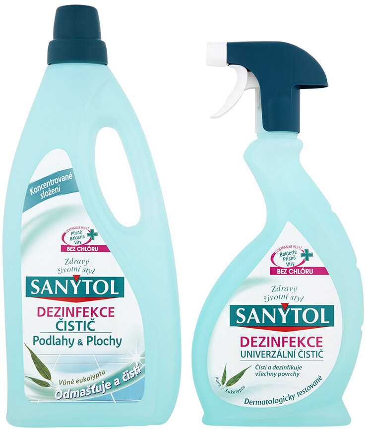 SANYTOL DUOPACK Dezinfekce Podlahy 1l + sprej univerzal 500 ml Sanytol