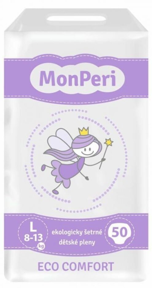 MONPERI Eco Comfort Pleny jednorázové L (8-13 kg) 50 ks Monperi