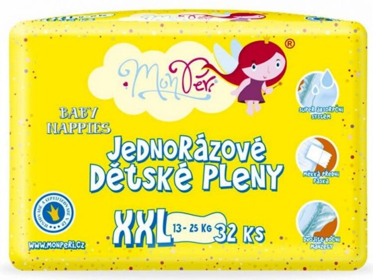 MONPERI Klasik Pleny jednorázové XXL (13-25 kg) 32 ks Monperi