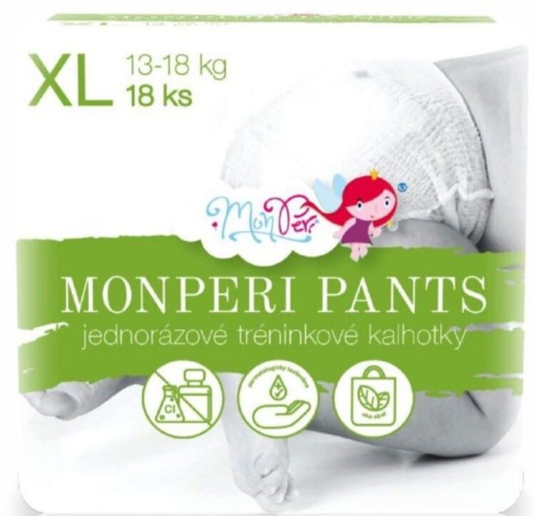MONPERI PANTS Kalhotky plenkové jednorázové XL (13-18 kg) 18 ks Monperi