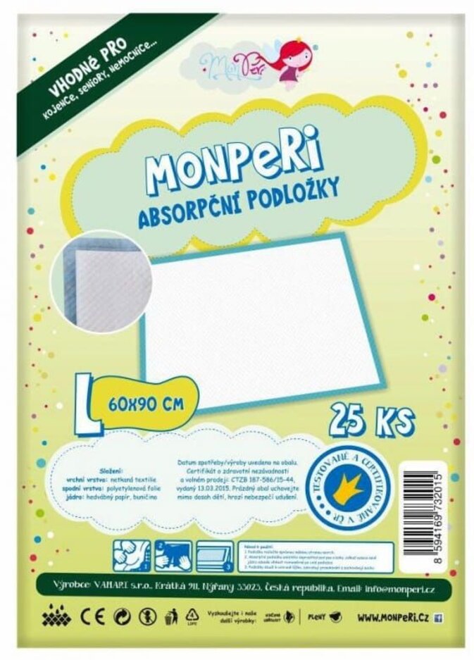 MONPERI Absorpční podložky L (90x 60 cm) Monperi