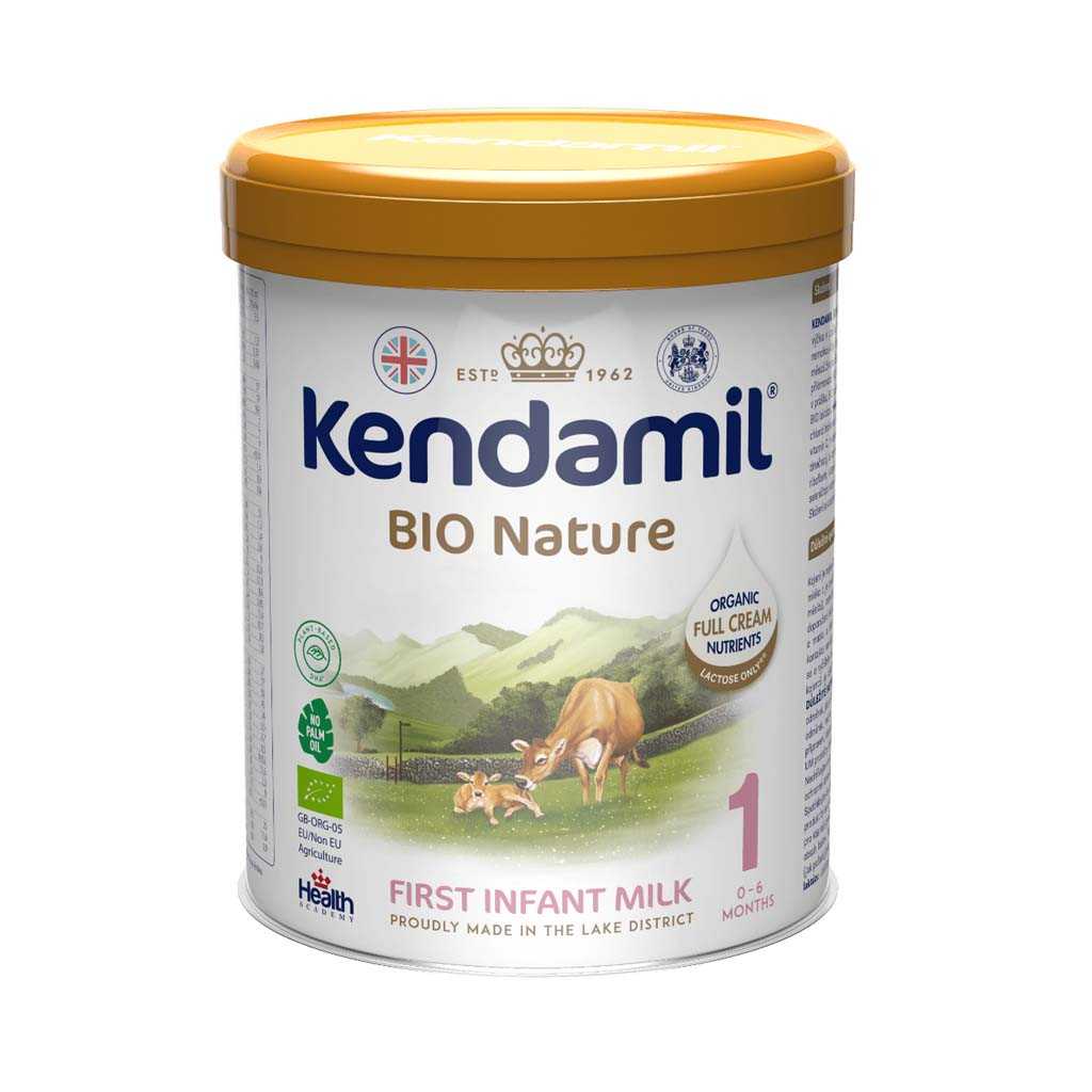 6x KENDAMIL Kojenecké BIO nature mléko 1 (800 g) DHA+ Kendamil
