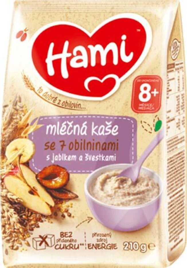 Hami se 7 obilninami s jablkem a švestkami 210 g Hami