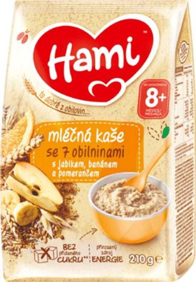 Hami se 7 obilninami s jablkembanánem a pomerančem 210g8+ Hami