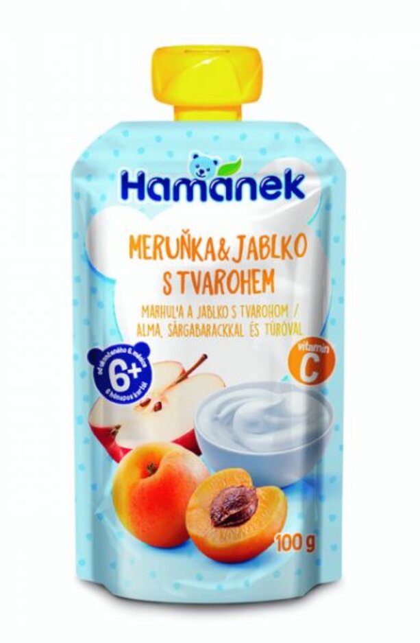 HAMÁNEK Meruňka & jablko s tvarohem 100 g Hamánek