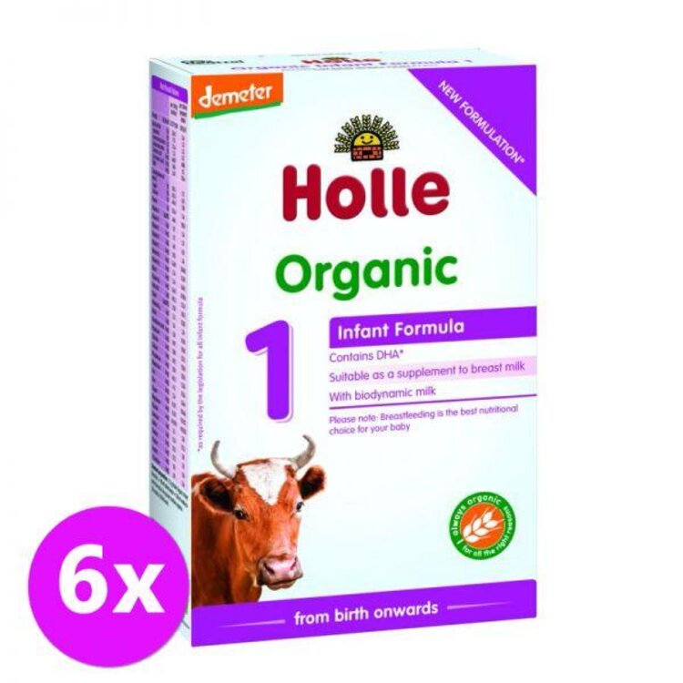 6x HOLLE Bio Dětská mléčná výživa 1 počáteční Holle