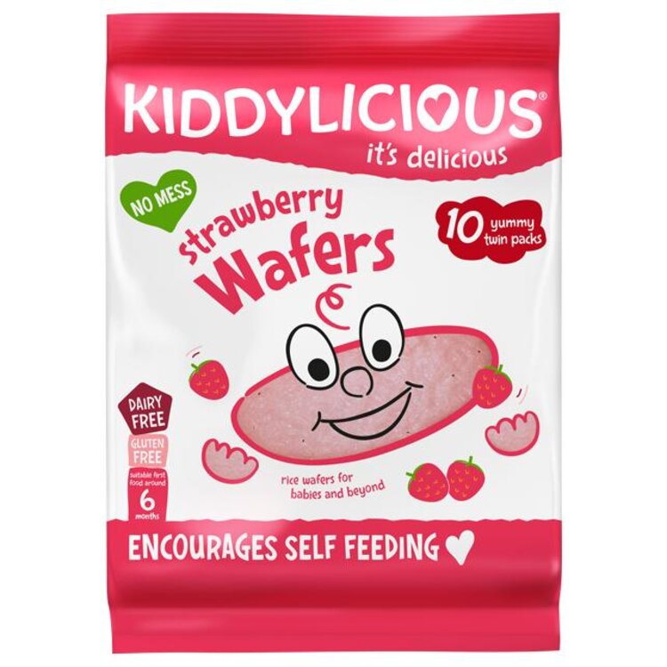 KIDDYLICIOUS Oplatky jahodové maxi Kiddylicious