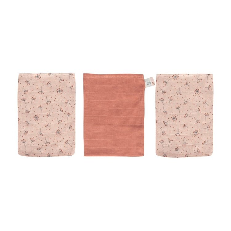BÉBÉ-JOU Mušelínové žínky Fabulous Wish Pink 3 ks Bébé-jou