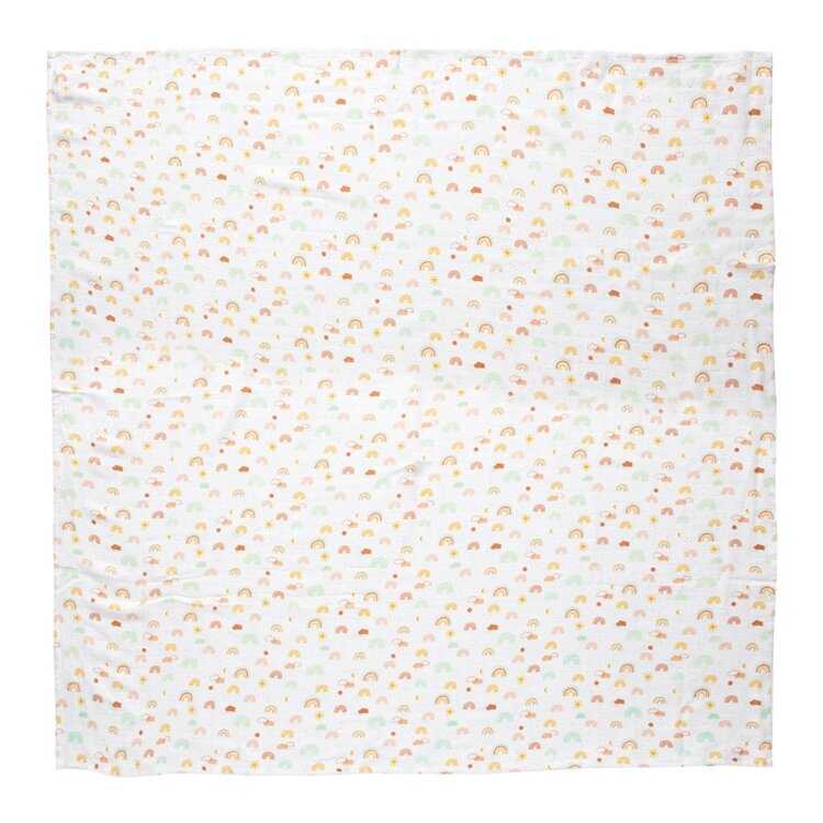 BÉBÉ-JOU Mušelínová plenka 110 x 110 cm Rainbow Sky Bébé-jou
