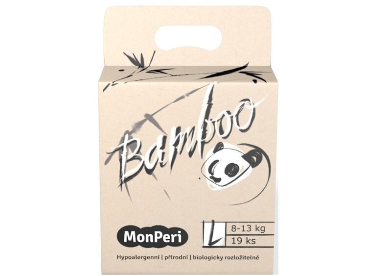 MONPERI Bamboo Pleny jednorázové eko L (8-13 kg) 19 ks Monperi