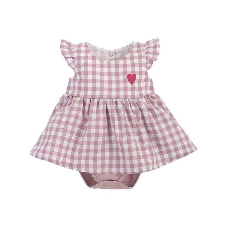 PINOKIO Šaty body Pink Sweet cherry vel. 62 Pinokio