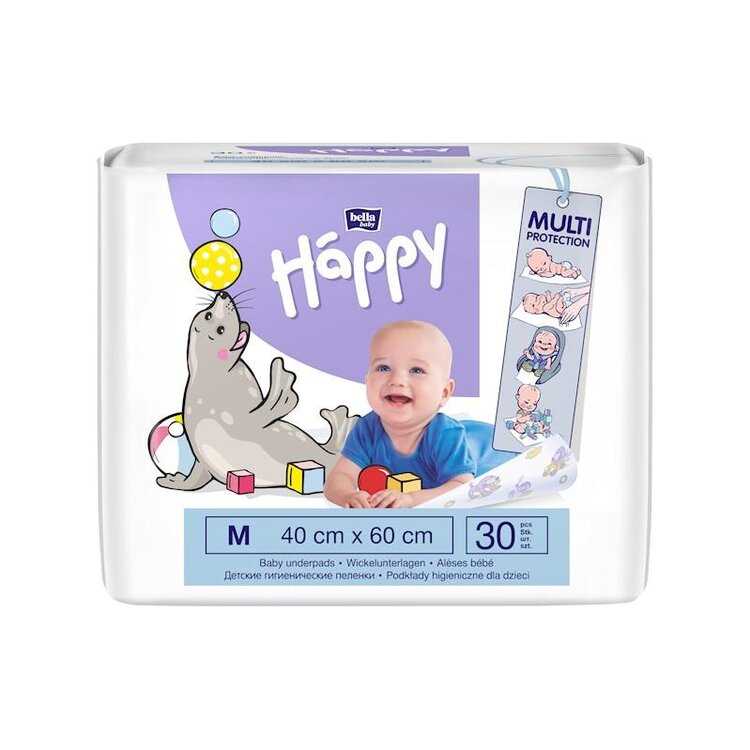 BELLA HAPPY Dětské hygienické podložky 40x60 cm 30 ks Bella Baby Happy