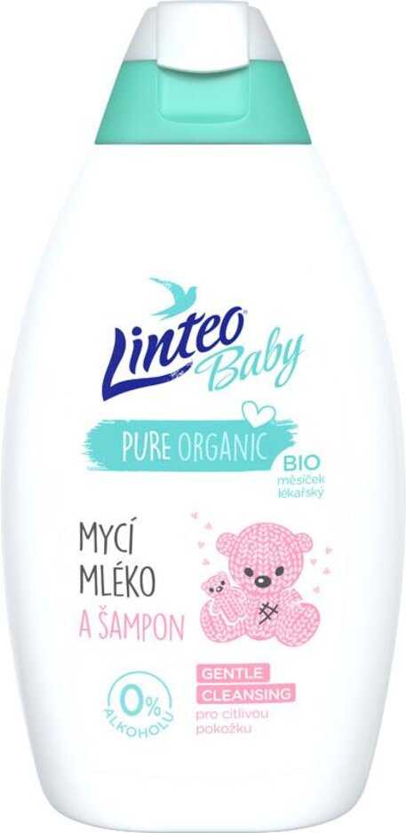 LINTEO BABY Dětské mycí mléko a šampon Baby 425 ml LINTEOBABY