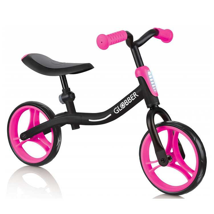 GLOBBER Odrážedlo GO BIKE - Black / Neon pink Globber