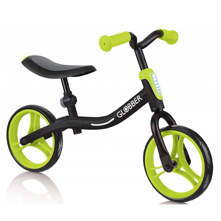 GLOBBER Odrážedlo GO BIKE - Black / Lime green Globber