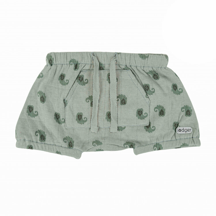 LODGER Kraťásky dětské Bloomer Flame Tribe Silt Green vel. 62 Lodger