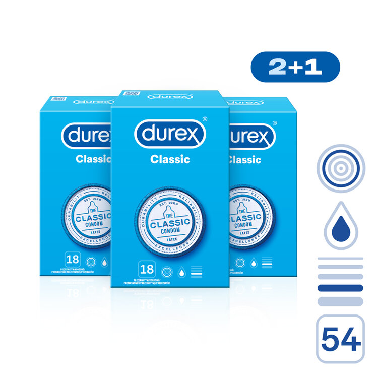 DUREX Classic pack 54 ks (2+1) Durex