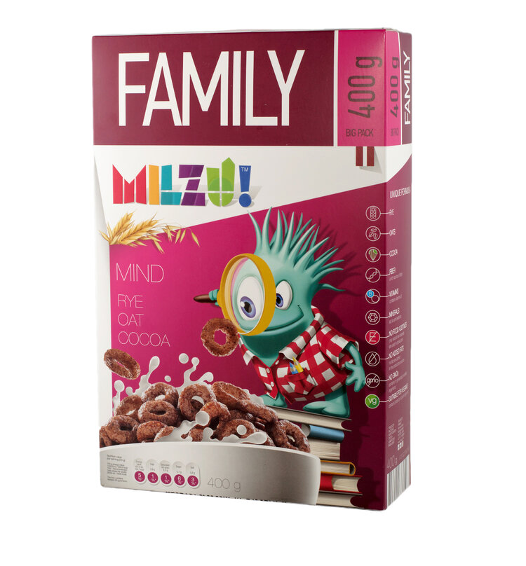 MILZU! Kroužky cereální s kakaem 400 g Milzu!