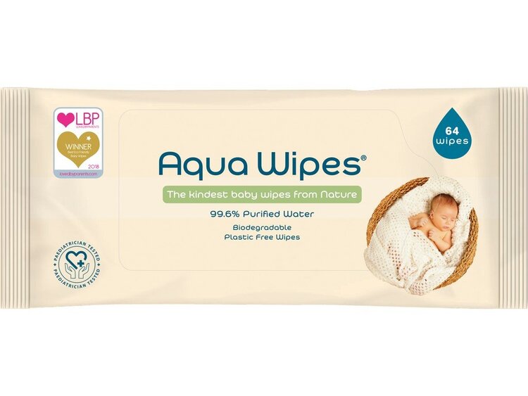 AQUA WIPES EKO Ubrousky dětské vlhčené 64 ks Aqua wipes