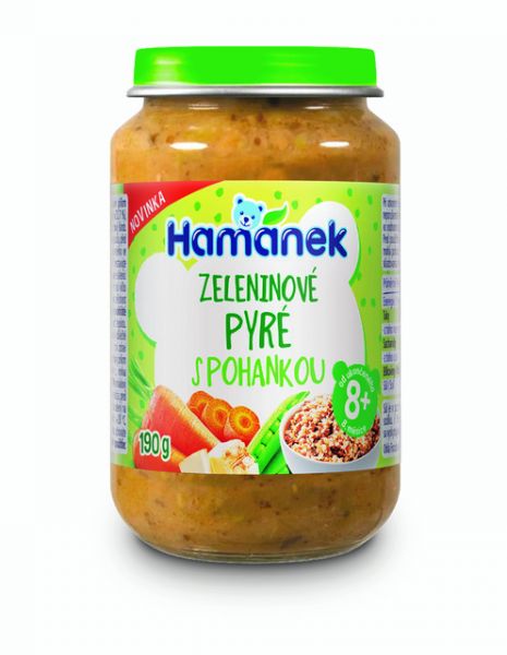 3x HAMÁNEK Zeleninové pyré s pohankou 190 g Hamánek