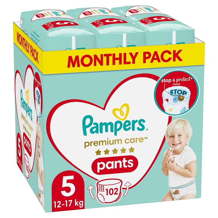 PAMPERS Premium Care 5 12-17 kg 102 ks Pampers