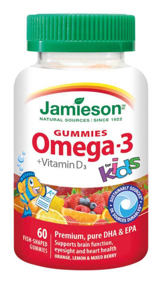 JAMIESON Omega-3 Gummies KIDS želatinové pastilky 60 ks Jamieson
