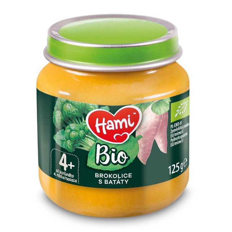 Hami Bio zeleninový Brokolice s batáty 4+ 125 g Hami