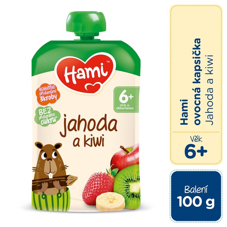 HAMI Kiwi jahoda a banán 100 g Hami