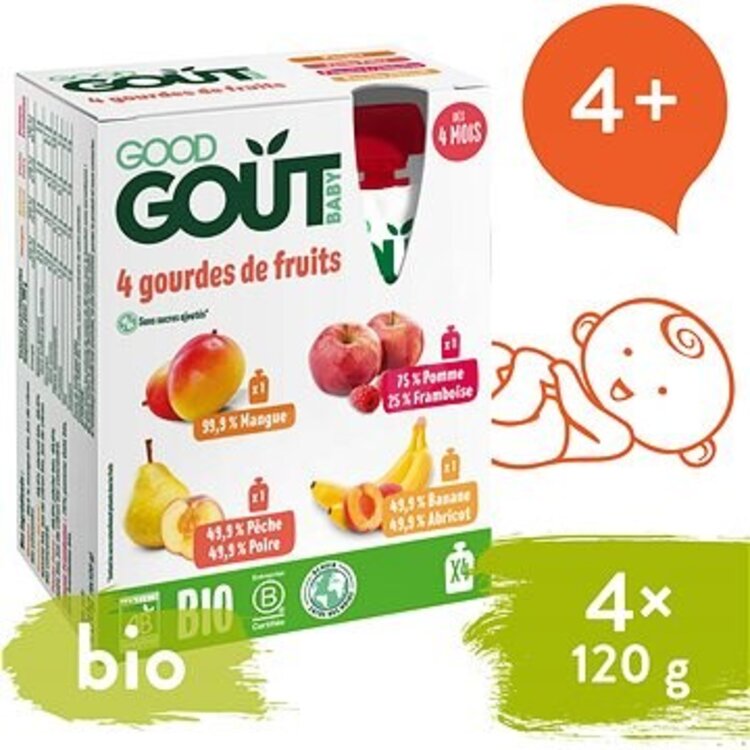 Good goout BIO variace kapsiček Moje oblíbené ovoce 4 x 120 g Good Gout