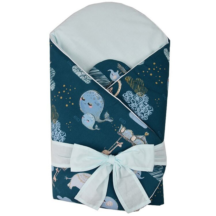 EKO Zavinovačka bavlněná s potiskem a kokosovou vyjímatelnou vložkou Amusement park 75x75cm Eko