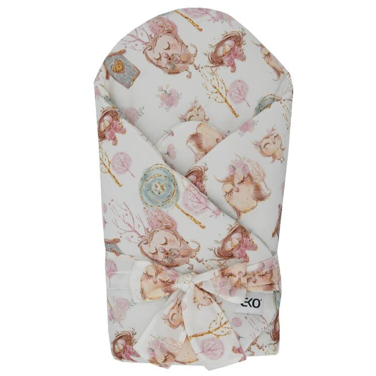 EKO Zavinovačka bambusová s potiskem Owls Eko 75x75cm Eko