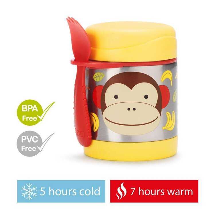 SKIP HOP Zoo Termoska na jídlo se lžičko/vidličkou Opička 325 ml