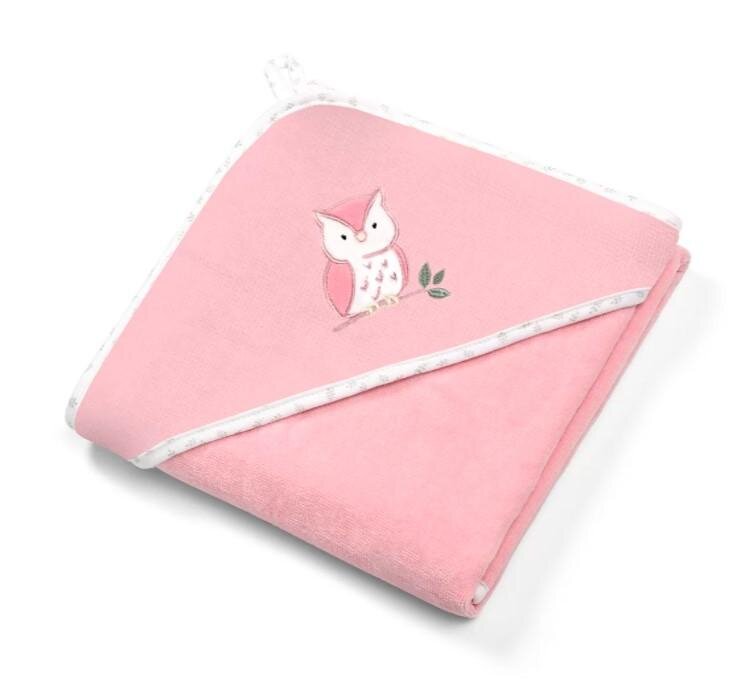 BABYONO Osuška s kapucí Velour 100 x 100 pink BabyOno