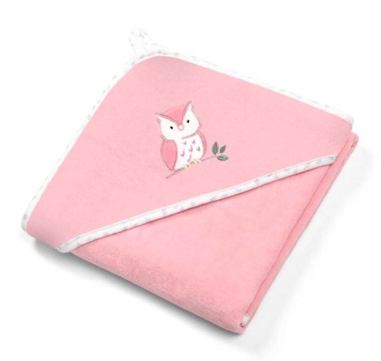 BABYONO Osuška s kapucí Velour 85x85 pink BabyOno