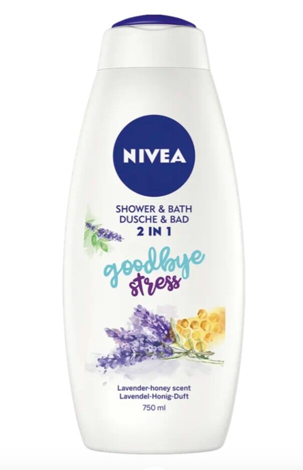 NIVEA Gel sprchový a pěna do koupele Godbye Stress 750 ml Nivea