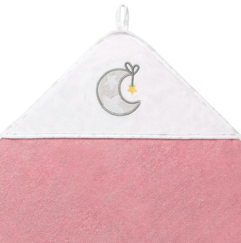 BABYONO Osuška s kapucí 76x76cm - růžová BabyOno