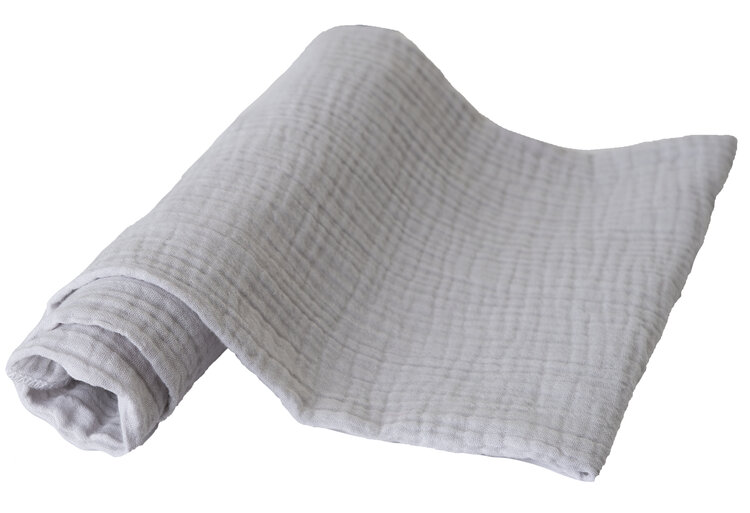 BABYMATEX Plenka bavlněná Muslin 3 ks světle šedá 70x80 cm Babymatex