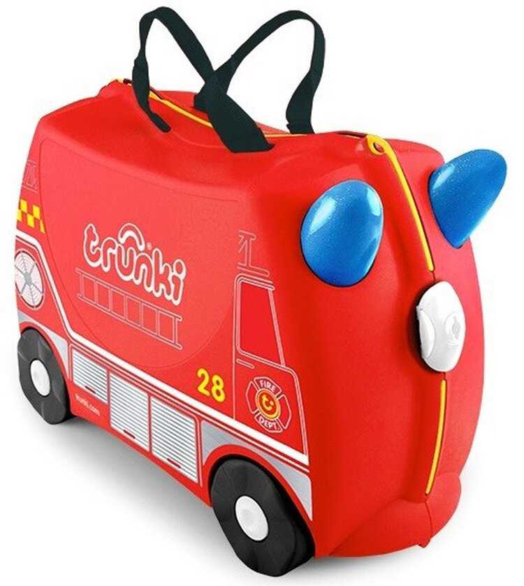 TRUNKI Kufřík cestovní odrážedlo Hasičské auto 3r+ TRUNKI