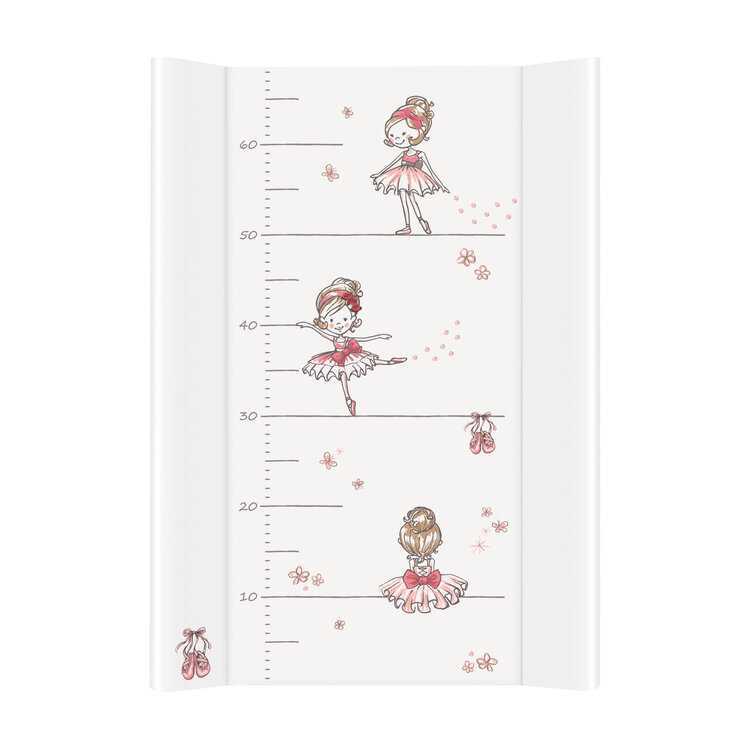 CEBA Podložka přebalovací 2-hranná s pevnou deskou (50x70) Comfort Primabalerína bílá Ceba