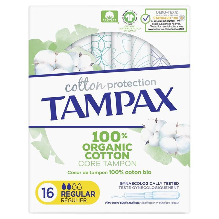 Tampax Cotton Protection Regular Tampony S Aplikátorem 16 ks Tampax