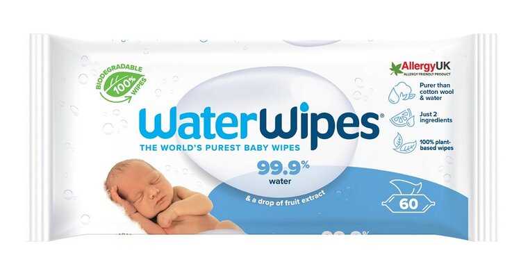 WATERWIPES 100% BIO odbouratené ubrousky 60 ks Waterwipes