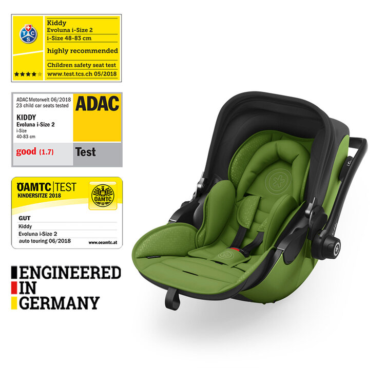 KIDDY Autosedačka Evoluna i-size 2 + Isofix základna 40-83 cm Cactus Green Kiddy