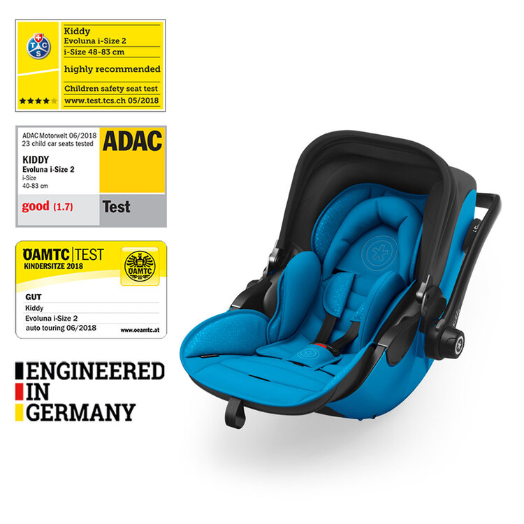 KIDDY Autosedačka Evoluna i-size 2 + Isofix základna 40-83 cm Summer Blue Kiddy