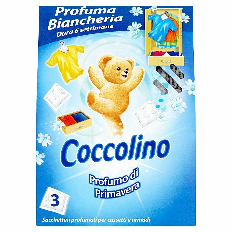 3x COCCOLINO Jarní vůně vonné sáčky do šatníku 3 ks - modré Coccolino