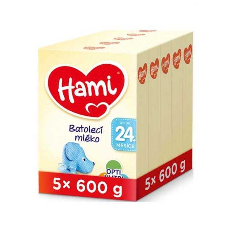 5x HAMI 4 Mléko batolecí 600 g Hami